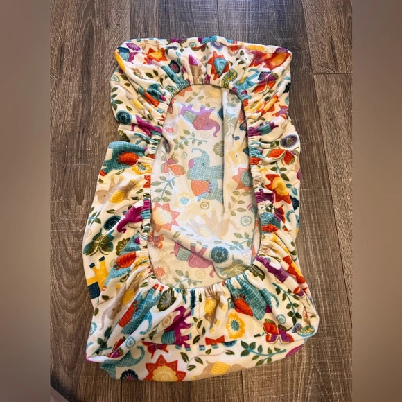 Levtex Baby Zahara Pink Purple Elephant Changing Pad Colorful Butterfly Flower - Picture 3 of 4